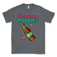 Charcoal Heather drinking buddies beer bottle Classic Tee - Jasminsmagicworld