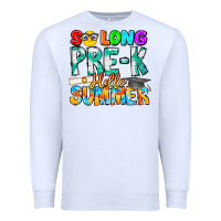 White So Long Pre K Hello Summer Premium Sweatshirt - CowhideDigitalArt