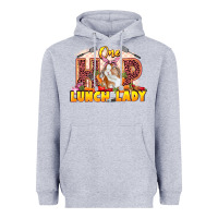 Heather Grey One hip lunch lady Easter Day Heavyweight Hoodie - LillyAllenDesigns