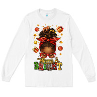 White merry and bright christmas afro messy bun Long Sleeve Tee - texasbilliewilder