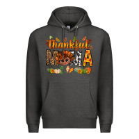 Charcoal Heather thankful mama and turkey bbs Premium Hoodie - BundleAndBundleShop