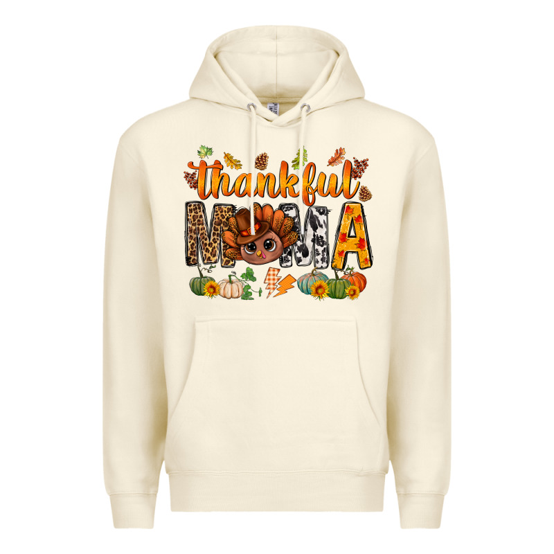 Thankful Mama And Turkey Bbs Premium Hoodie by BundleAndBundleShop | Teevron