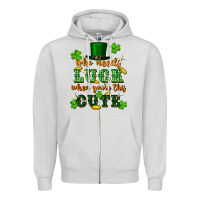 Dove Grey who needs luck when youre this cute st patricks Zipper Hoodie - FaDigitalArtStudio