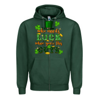 Sports Green who needs luck when youre this cute st patricks Zipper Hoodie - FaDigitalArtStudio