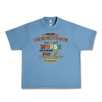 Pebble Blue Never Underestimate A Nurse Urban Heavy Tee - Bettercallsaul