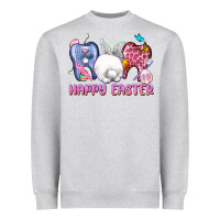 Heather Grey Happy Easter Dental Easter Day Heavyweight Sweatshirt - CowGirlArtShop