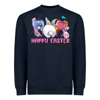 Navy Happy Easter Dental Easter Day Heavyweight Sweatshirt - CowGirlArtShop