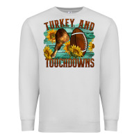 Dove Grey Turkey And Touchdowns Premium Sweatshirt - LillyAllenDesigns