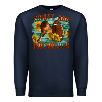 Navy Turkey And Touchdowns Premium Sweatshirt - LillyAllenDesigns
