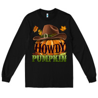 Black Howdy pumpkin Long Sleeve Tee - NancyCooperArtShop