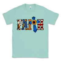 Seafoam faith  th of july cross Classic Tee - Jasminsmagicworld