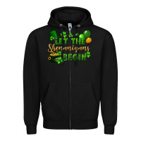 Black Let the shenanigans begin St. Patricks Day Zipper Hoodie - FaDigitalArtStudio