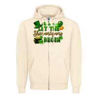Sandshell Let the shenanigans begin St. Patricks Day Zipper Hoodie - FaDigitalArtStudio