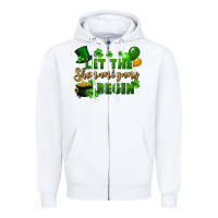 White Let the shenanigans begin St. Patricks Day Zipper Hoodie - FaDigitalArtStudio