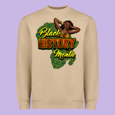 Black History Month Heavyweight Sweatshirt Designed By Howdyjamesfarm