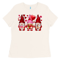 Bone valentines day gnomies with heart balloon Ladies Tee - NancyCooperArtShop