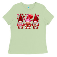 Matcha valentines day gnomies with heart balloon Ladies Tee - NancyCooperArtShop