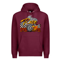 Burgundy Race mom Mother's Day Premium Hoodie - FaDigitalArtStudio
