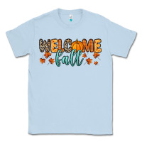 Dusty Blue Welcome Fall Classic Tee - RanaPortraitStore