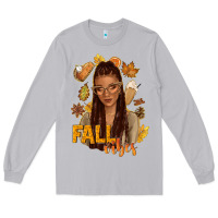 Moon Dust Fall vibes afro woman Long Sleeve Tee - NancyCooperArtShop