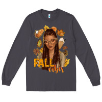 Smoke Fall vibes afro woman Long Sleeve Tee - NancyCooperArtShop