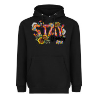 Black Stay Groovy Heavyweight Hoodie - CowhideDigitalArt