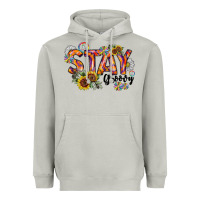 Moon Dust Stay Groovy Heavyweight Hoodie - CowhideDigitalArt