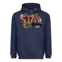 Navy Stay Groovy Heavyweight Hoodie - CowhideDigitalArt
