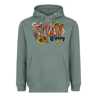 Sage Stay Groovy Heavyweight Hoodie - CowhideDigitalArt