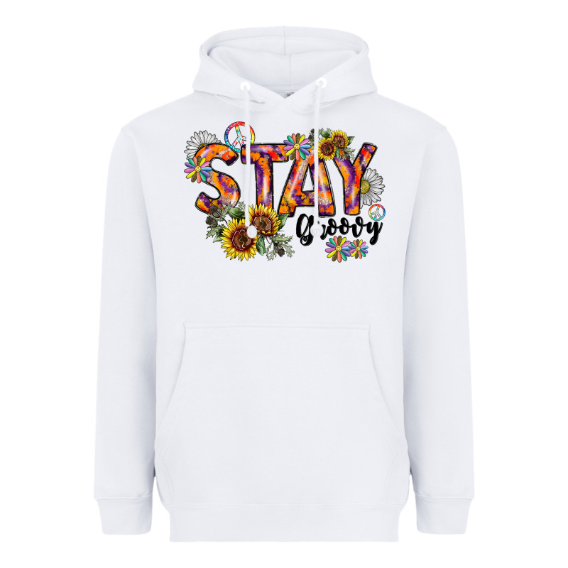 Stay Groovy Heavyweight Hoodie by CowhideDigitalArt | Teevron