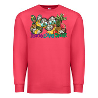 Cardinal Peace Love Summer Premium Sweatshirt - CowhideDigitalArt