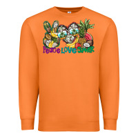 Carrot Peace Love Summer Premium Sweatshirt - CowhideDigitalArt