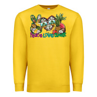 Lemon Peace Love Summer Premium Sweatshirt - CowhideDigitalArt
