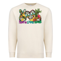 Sandshell Peace Love Summer Premium Sweatshirt - CowhideDigitalArt
