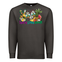Smoke Peace Love Summer Premium Sweatshirt - CowhideDigitalArt