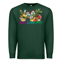 Sports Green Peace Love Summer Premium Sweatshirt - CowhideDigitalArt