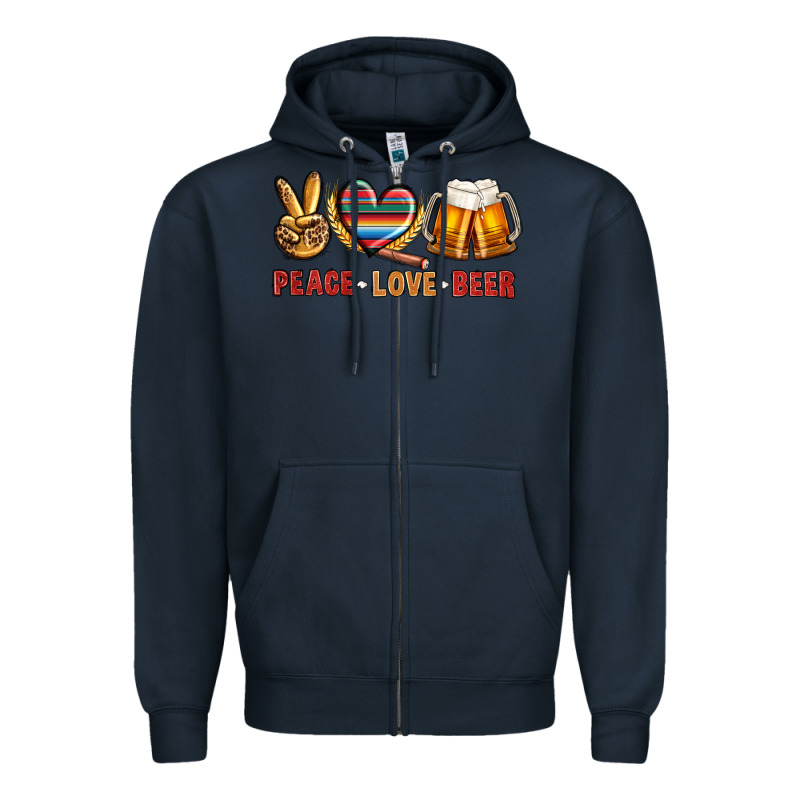 Peace Love Beer Bbs Zipper Hoodie by BundleAndBundleShop | Teevron