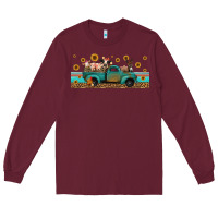 Burgundy western animals truck Long Sleeve Tee - Jasminsmagicworld