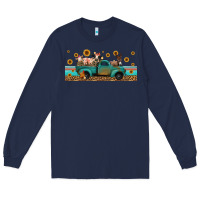 Navy western animals truck Long Sleeve Tee - Jasminsmagicworld