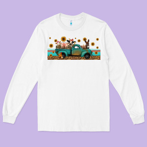 Western Animals Truck Long Sleeve Tee Designed By Jasminsmagicworld