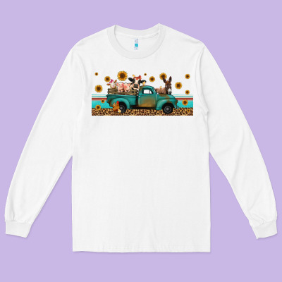 Western Animals Truck Long Sleeve Tee Designed By Jasminsmagicworld