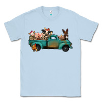 Dusty Blue farm animals truck Classic Tee - Jasminsmagicworld