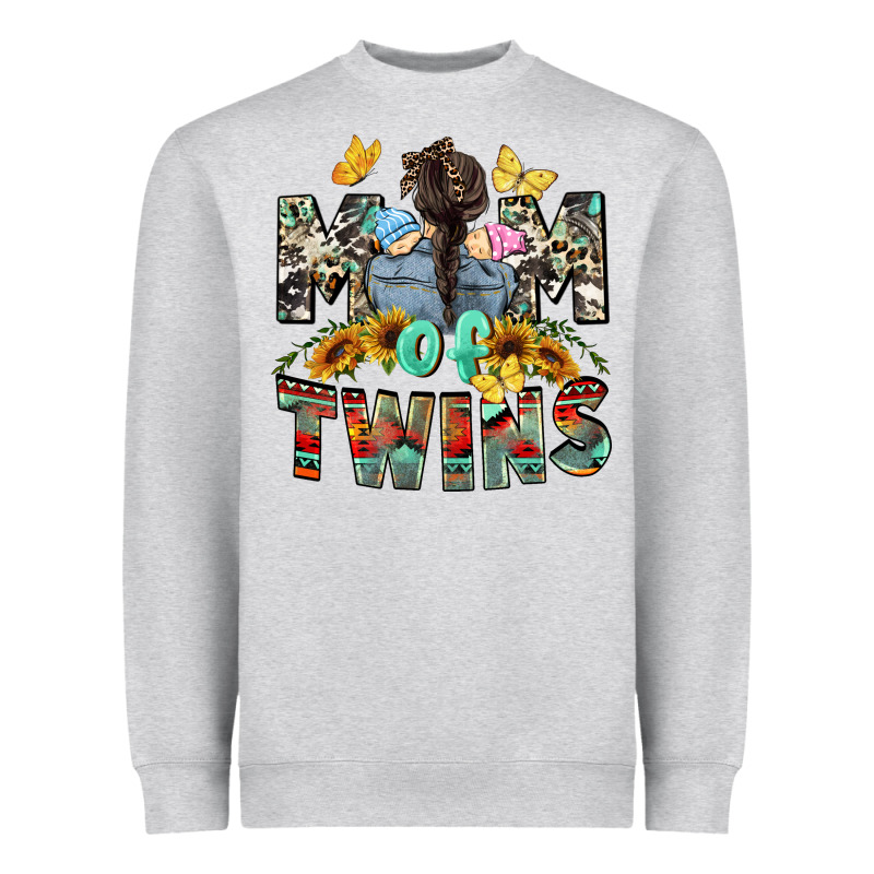 Mom Of Twins Mother's Day Heavyweight Sweatshirt by CowGirlArtShop | Teevron