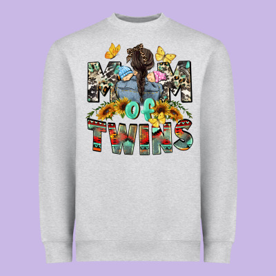 Mom Of Twins Mother's Day Heavyweight Sweatshirt Designed By Cowgirlartshop