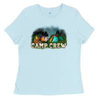 Baby Blue camp crew Ladies Tee - NancyCooperArtShop