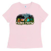 Bubblegum Pink camp crew Ladies Tee - NancyCooperArtShop