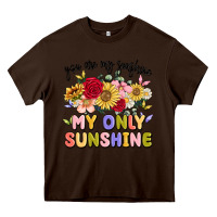 Chocolate Brown you are my sunshine my only sunshine Heavy Core Tee - MaliasSmallBusiness