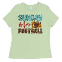 Matcha sunday is for football Ladies Tee - NancyCooperArtShop