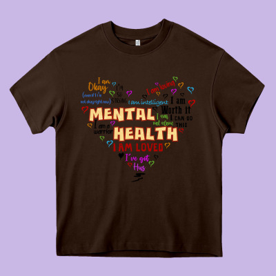 Mental Health Matters Heavy Core Tee Designed By Jahusdesignshop