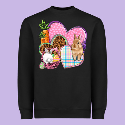 Easter Hearts Easter Day Heavyweight Sweatshirt Designed By Howdyjamesfarm
